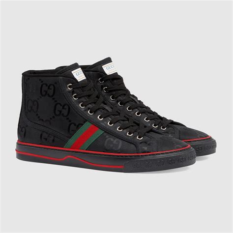 black gucci trainers mens|gucci men's sneakers sale.